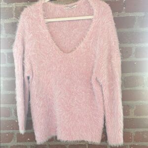 Pink Fuzzy Women's Sweater